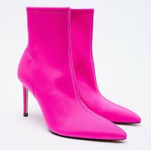 Zara Pink Ankle Bootie